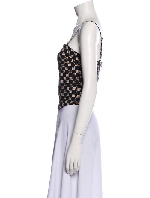 MISBHV Printed Square Neckline Crop Top