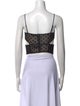MISBHV Lace Pattern Square Neckline Crop Top