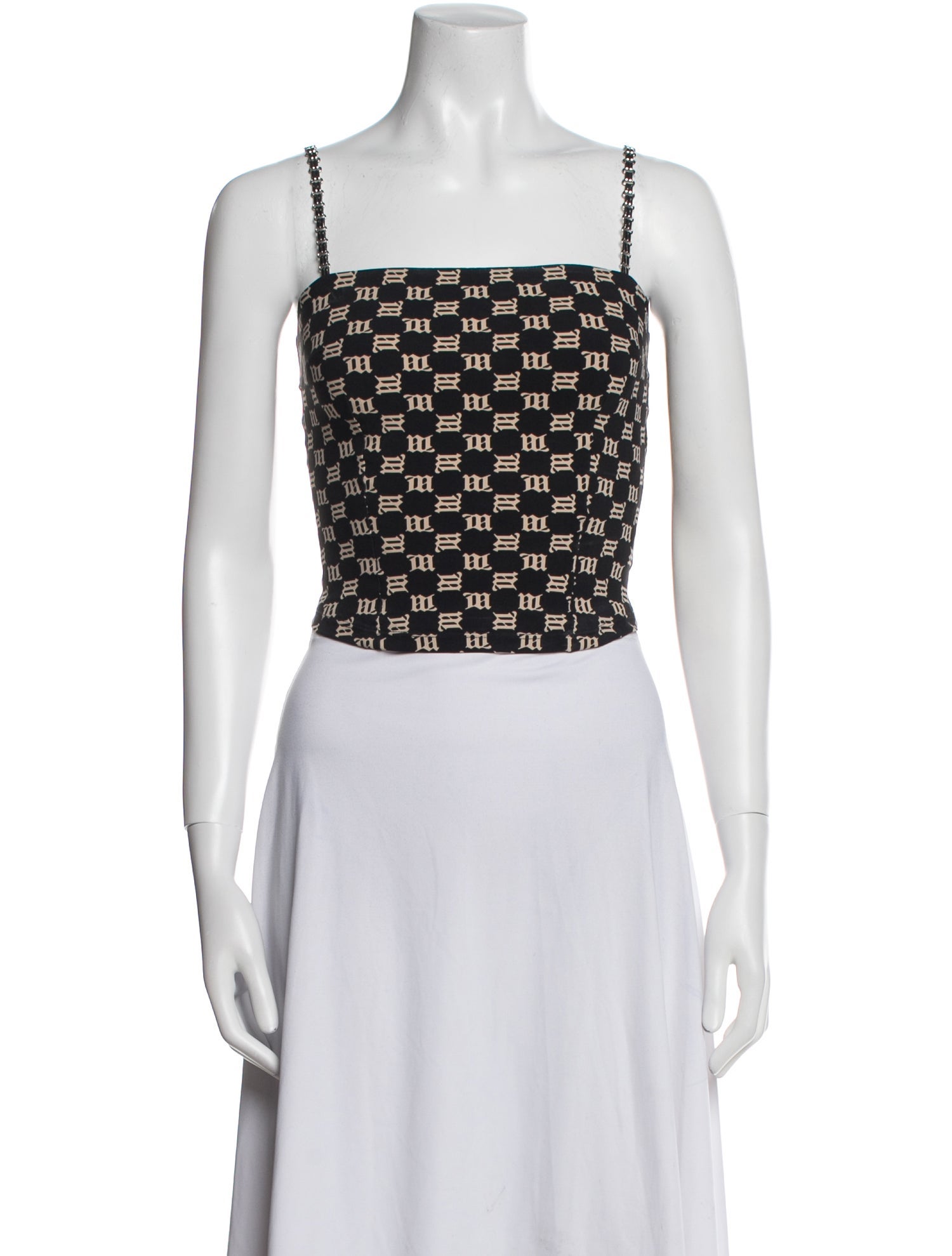 MISBHV Printed Square Neckline Crop Top