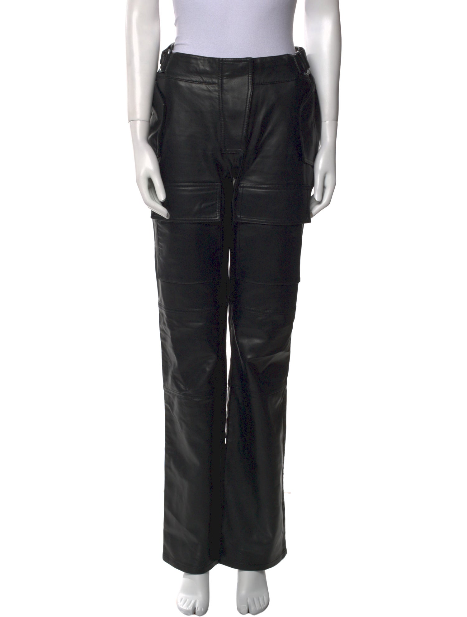 MISBHV Faux Leather Straight Leg Pants