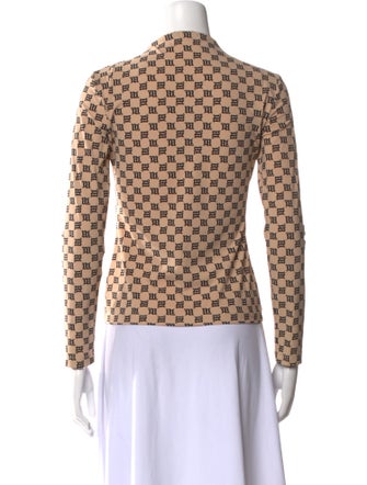 MISBHV Printed Mock Neck Top