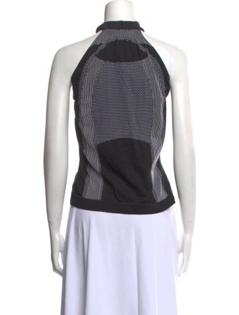 MISBHV Graphic Print Mock Neck Top