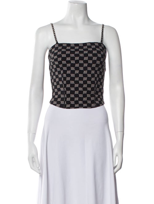 MISBHV Printed Square Neckline Crop Top