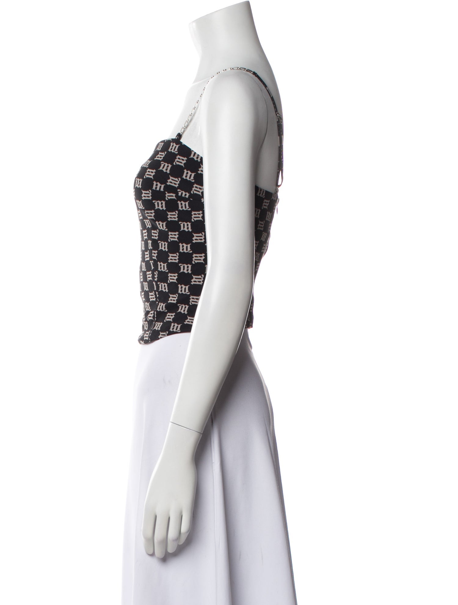 MISBHV Printed Square Neckline Crop Top