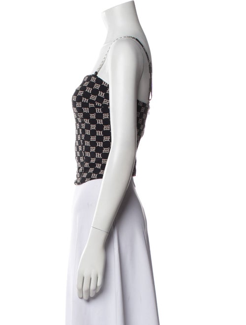 MISBHV Printed Square Neckline Crop Top