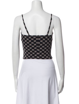 MISBHV Printed Square Neckline Crop Top