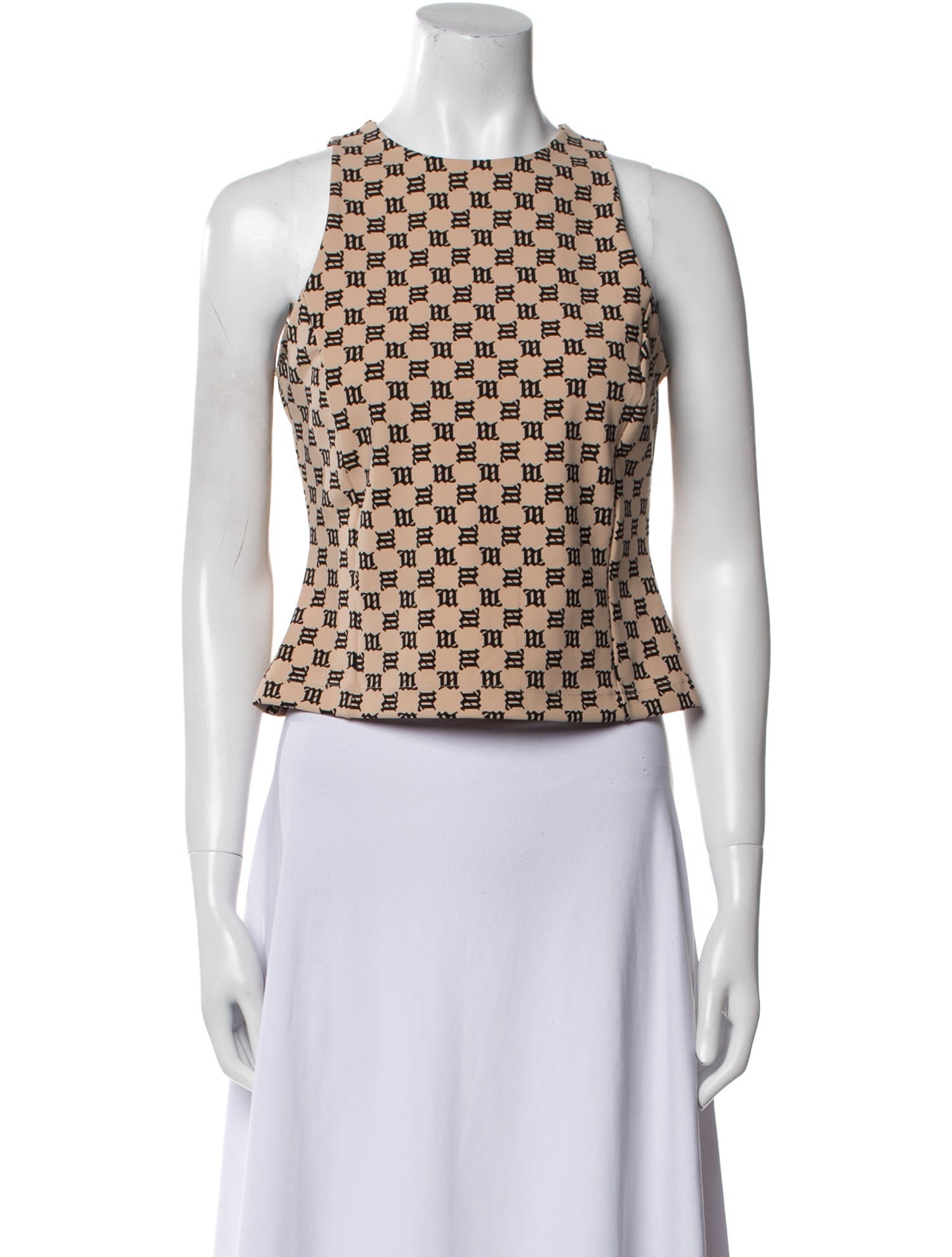 MISBHV Printed Crew Neck Crop Top