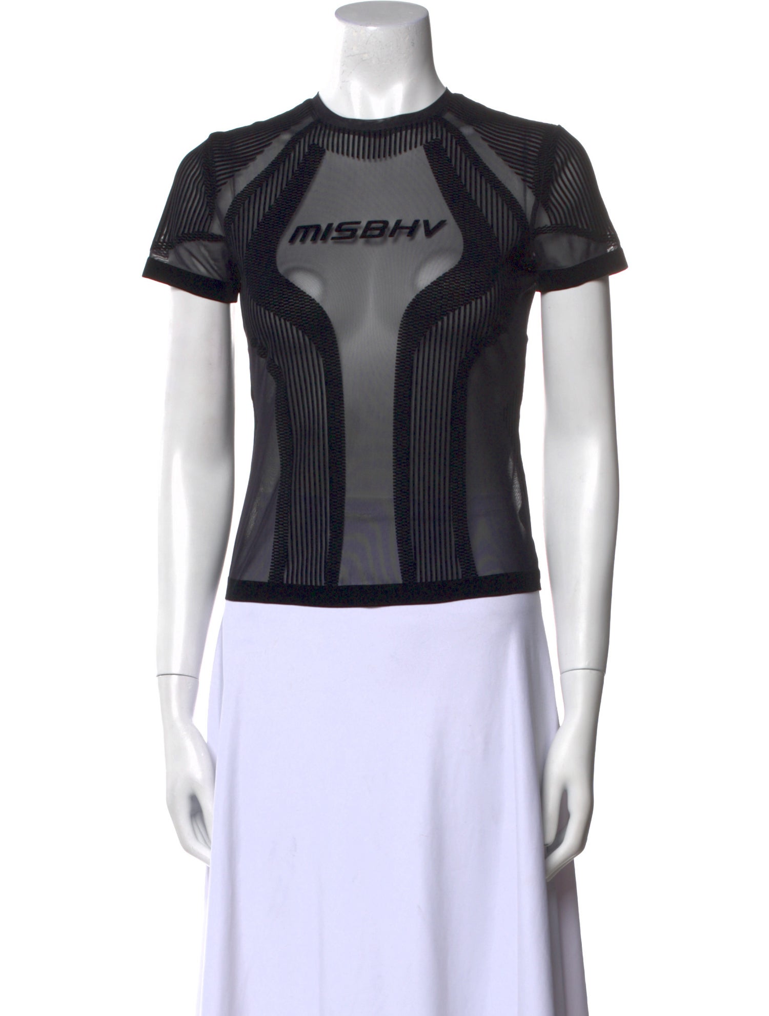 MISBHV Striped Crew Neck Crop Top