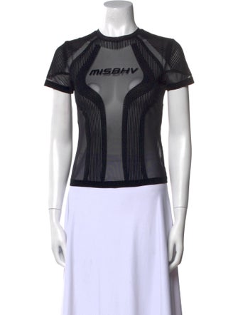 MISBHV Striped Crew Neck Crop Top