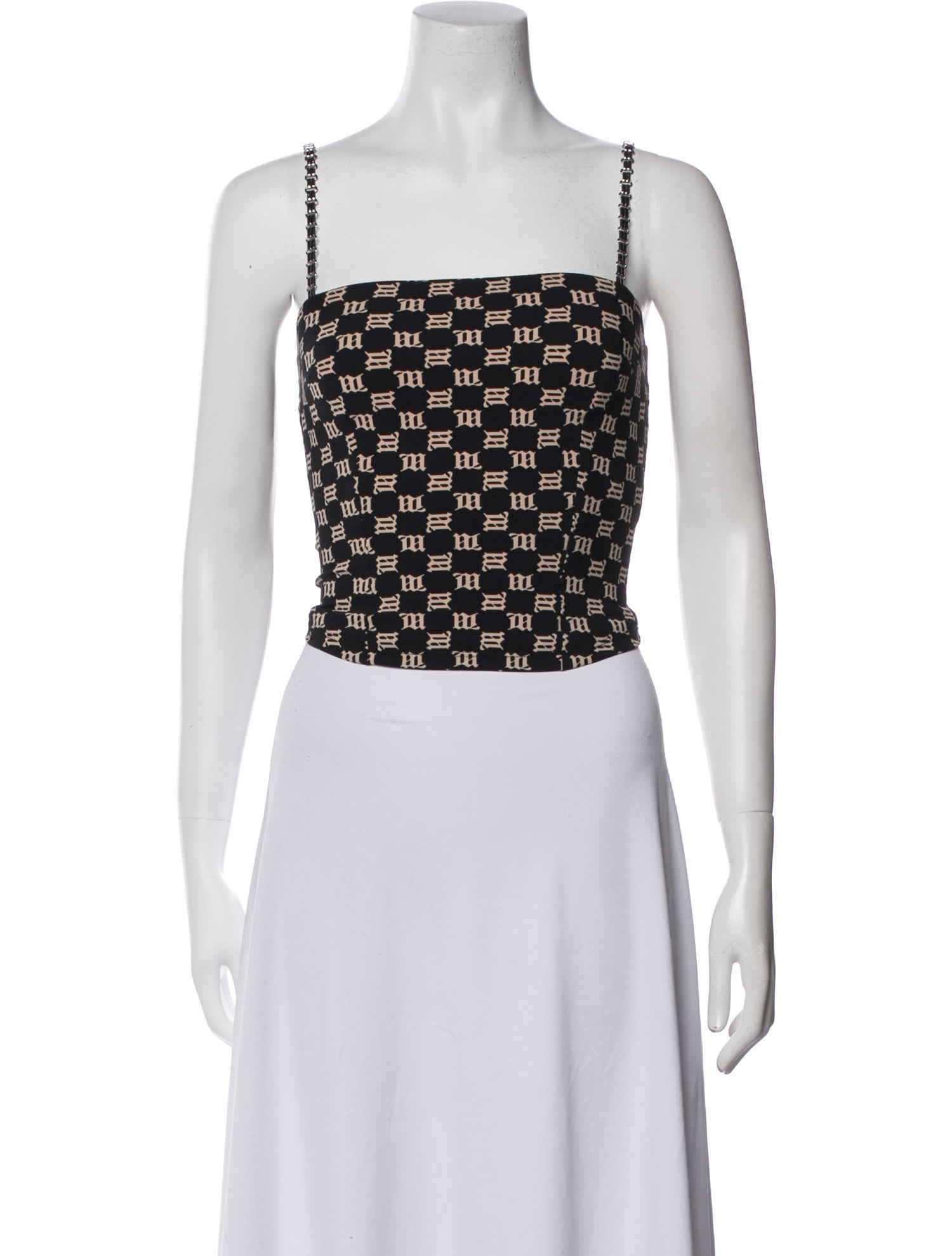 MISBHV Printed Square Neckline Crop Top