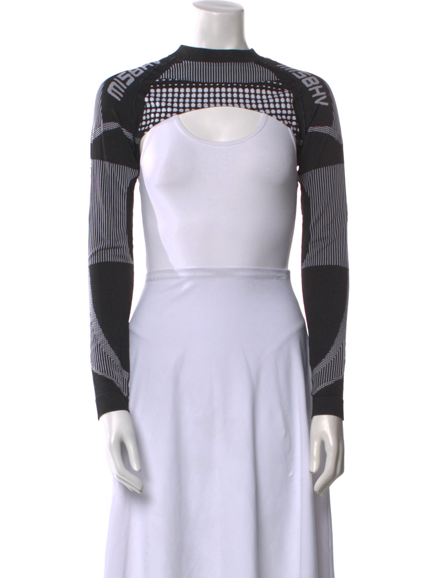 MISBHV Striped Mock Neck Crop Top