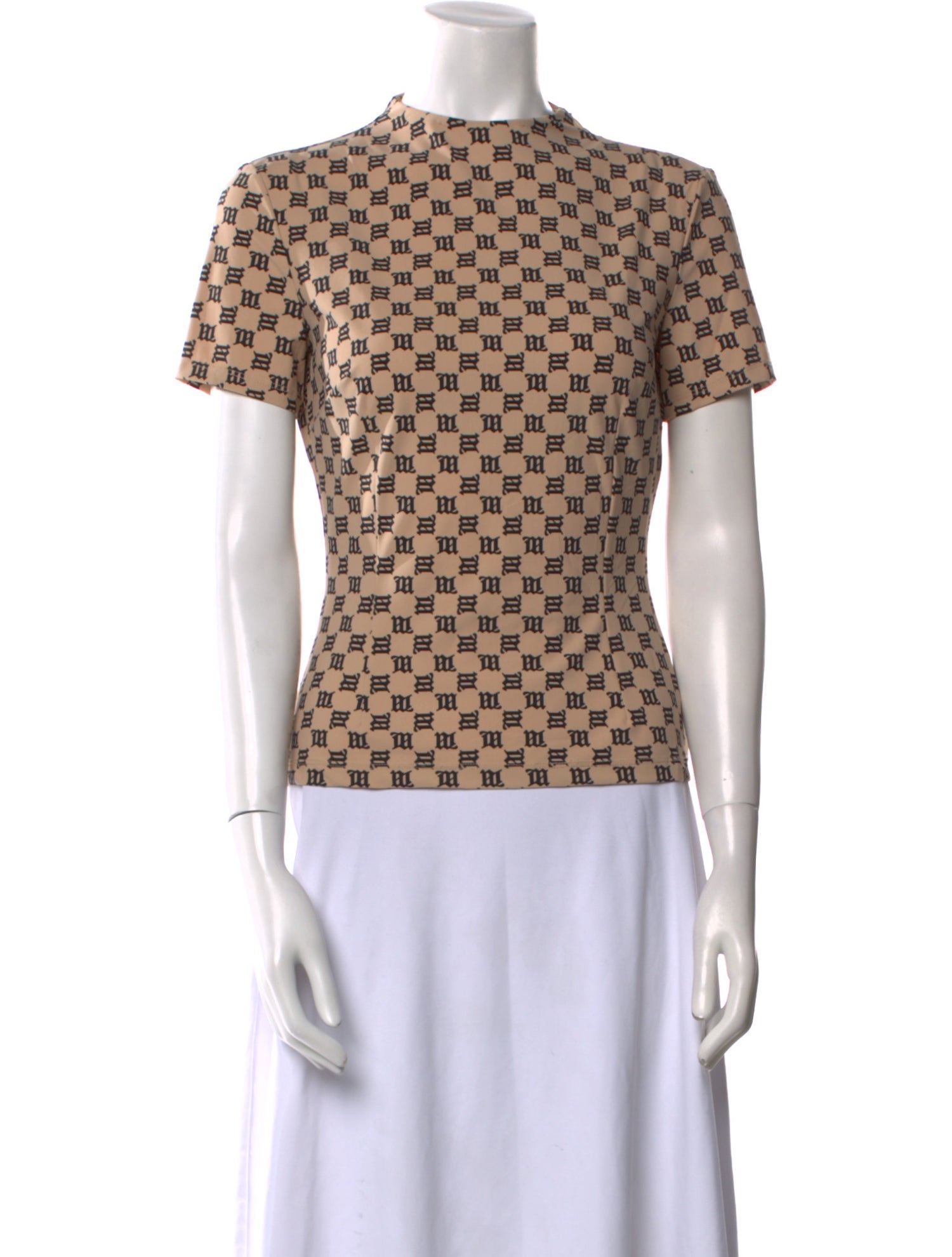 MISBHV Printed Mock Neck Top