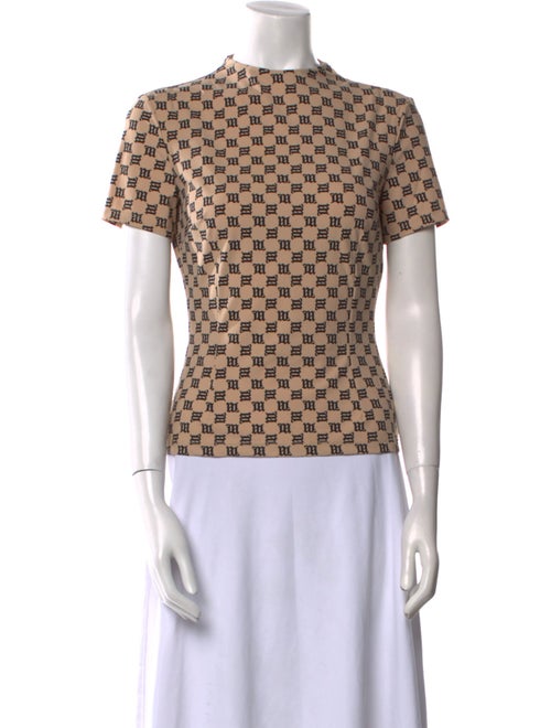 MISBHV Printed Mock Neck Top