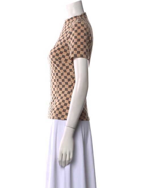 MISBHV Printed Mock Neck Top