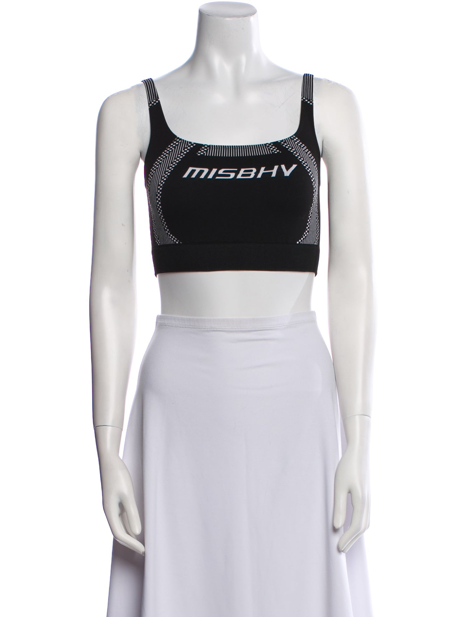 MISBHV Nylon Square Neckline Crop Top