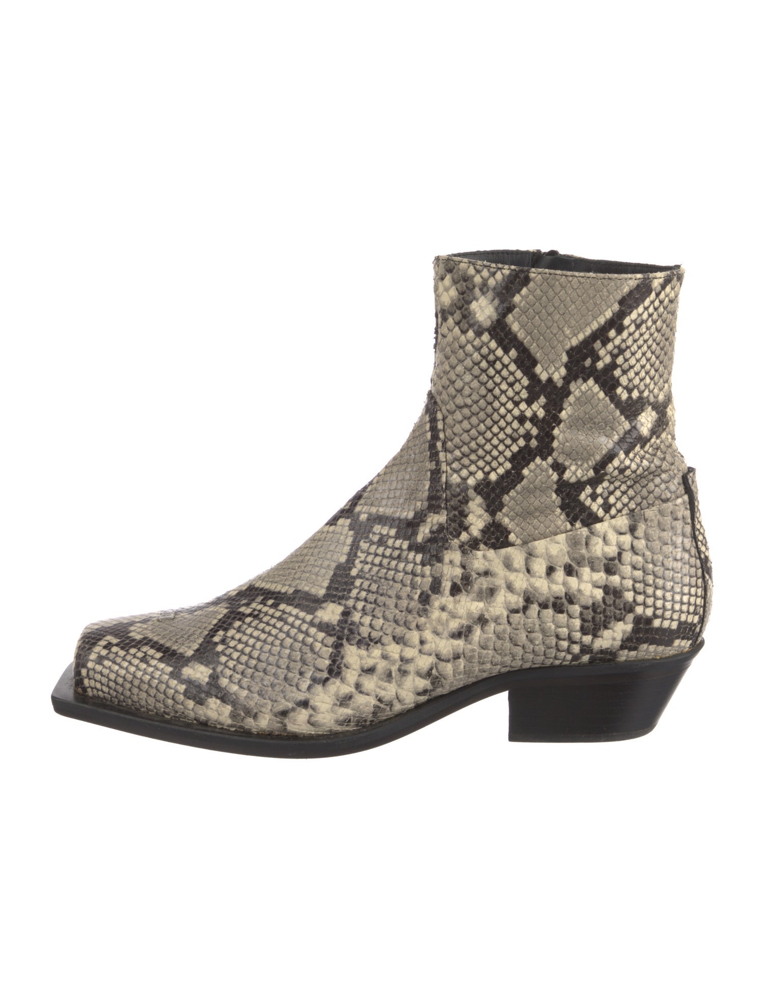MISBHV Embossed Leather Animal Print Boots