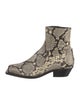 MISBHV Embossed Leather Animal Print Boots