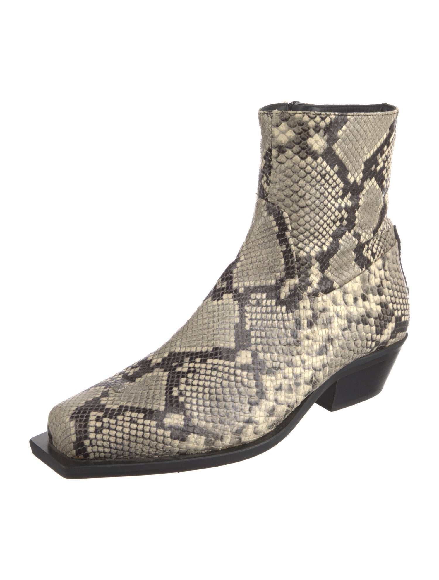 MISBHV Embossed Leather Animal Print Boots