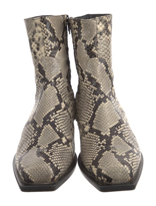 MISBHV Embossed Leather Animal Print Boots
