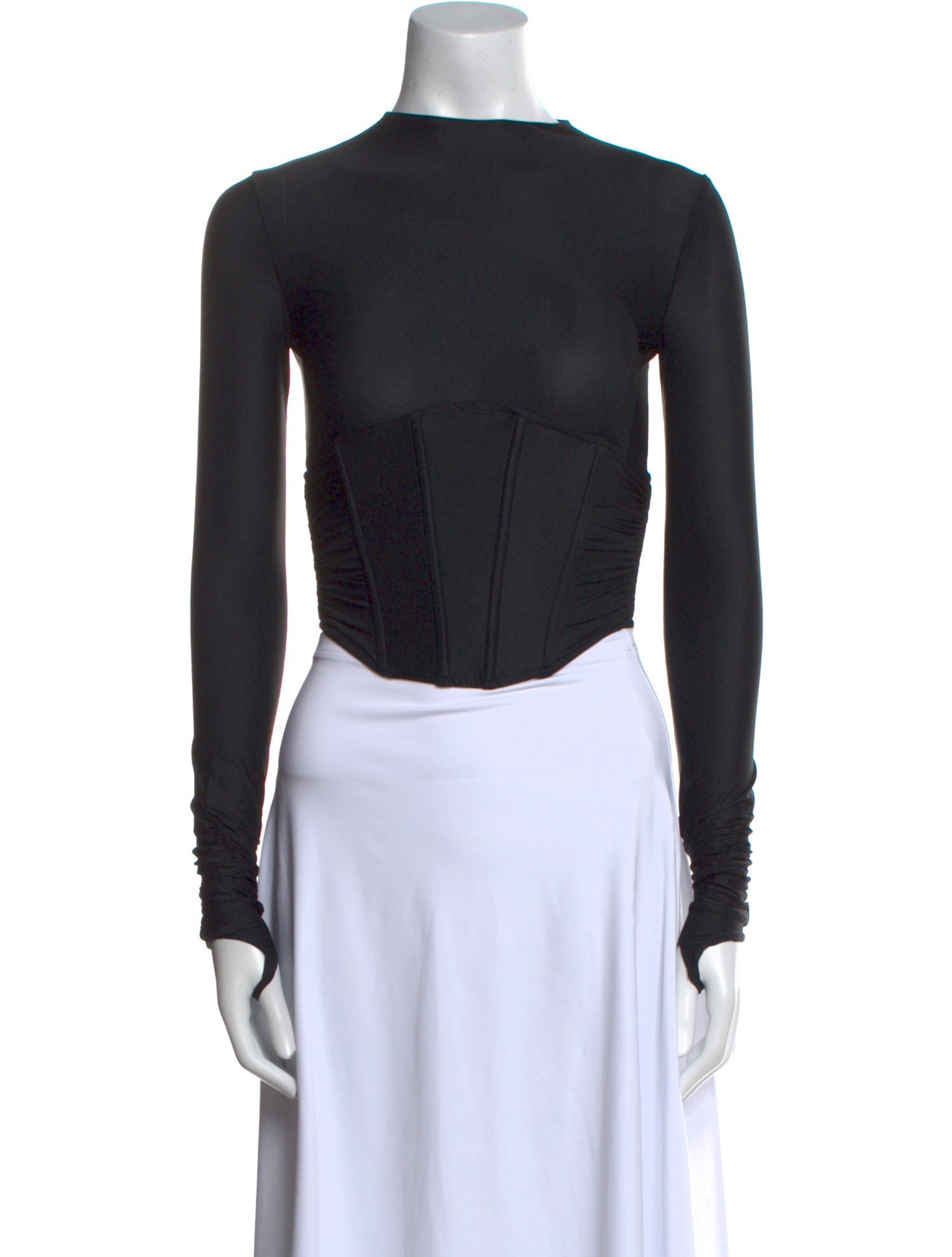 MISBHV Mock Neck Long Sleeve Crop Top w/ Tags