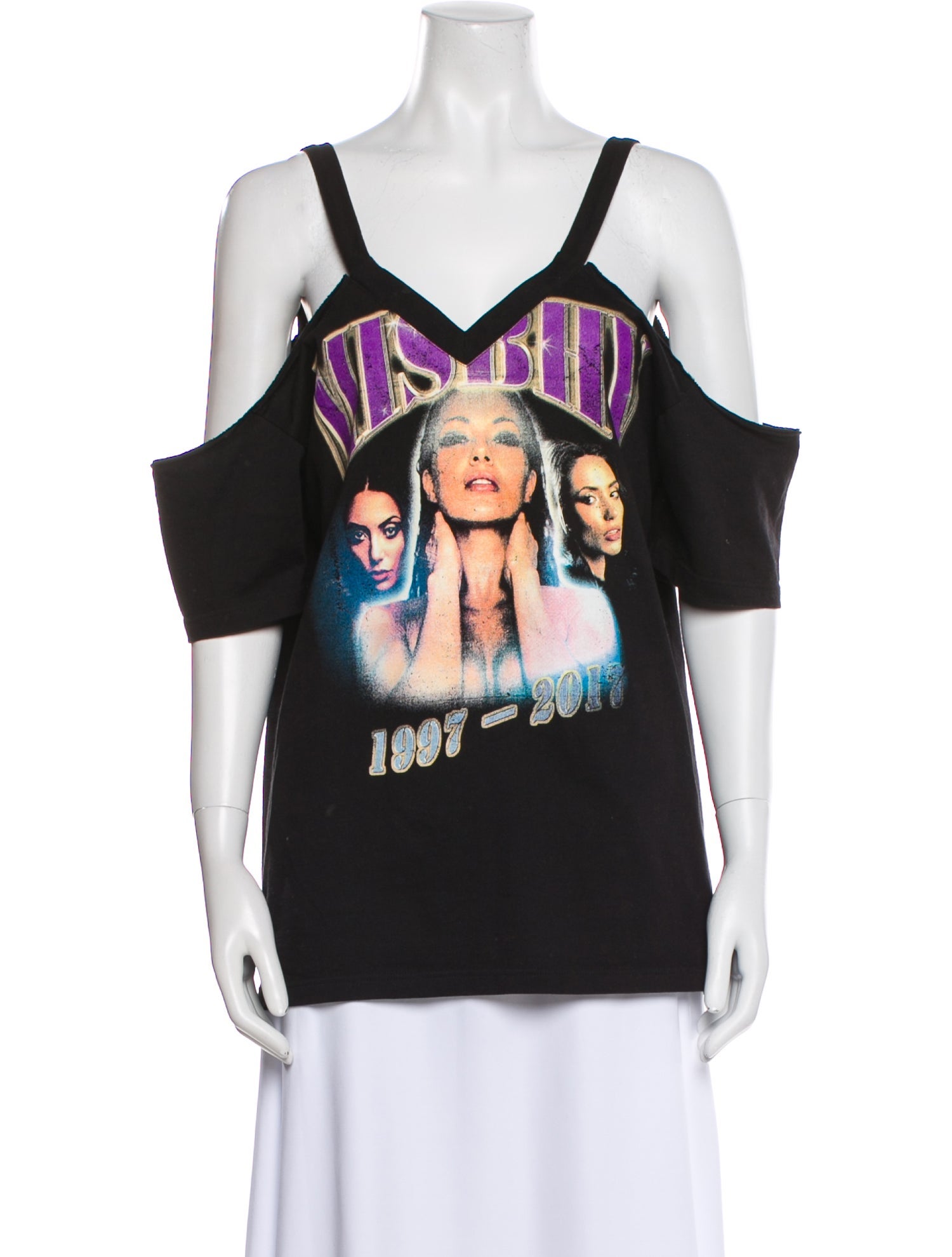 MISBHV Graphic Print V-Neck T-Shirt