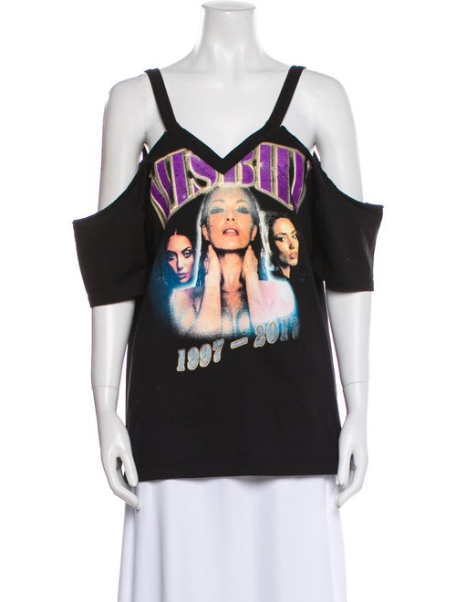 MISBHV Graphic Print V-Neck T-Shirt