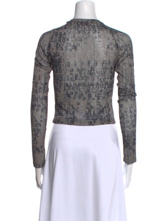 MISBHV Printed Crew Neck Crop Top