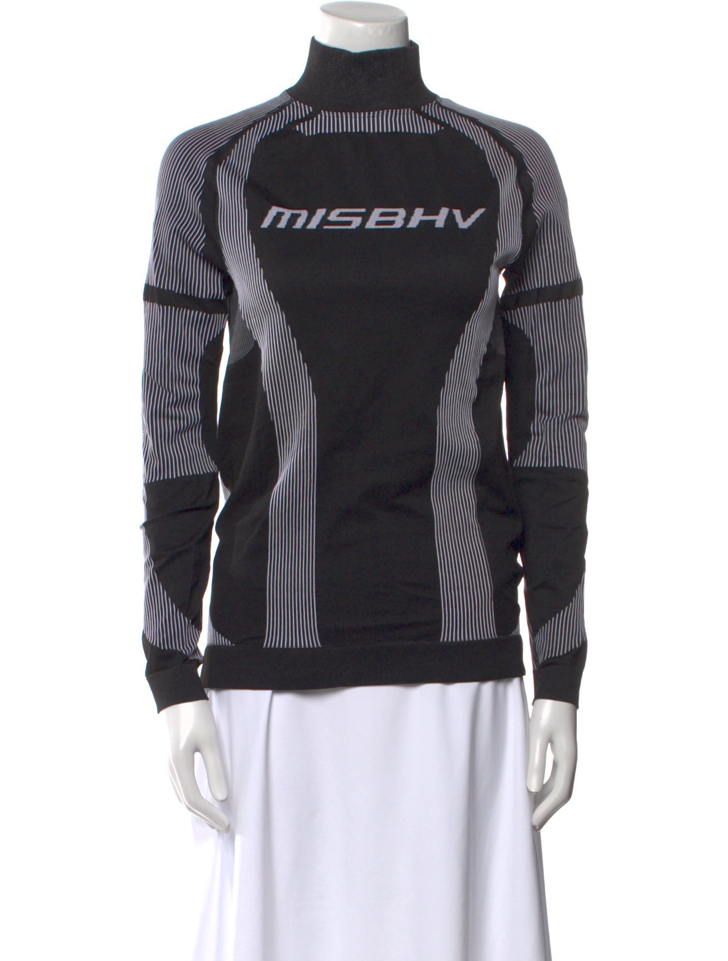 MISBHV Colorblock Pattern Turtleneck Sweatshirt