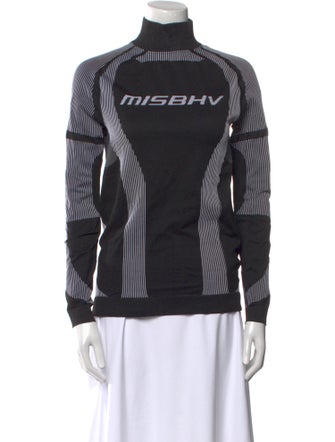 MISBHV Colorblock Pattern Turtleneck Sweatshirt