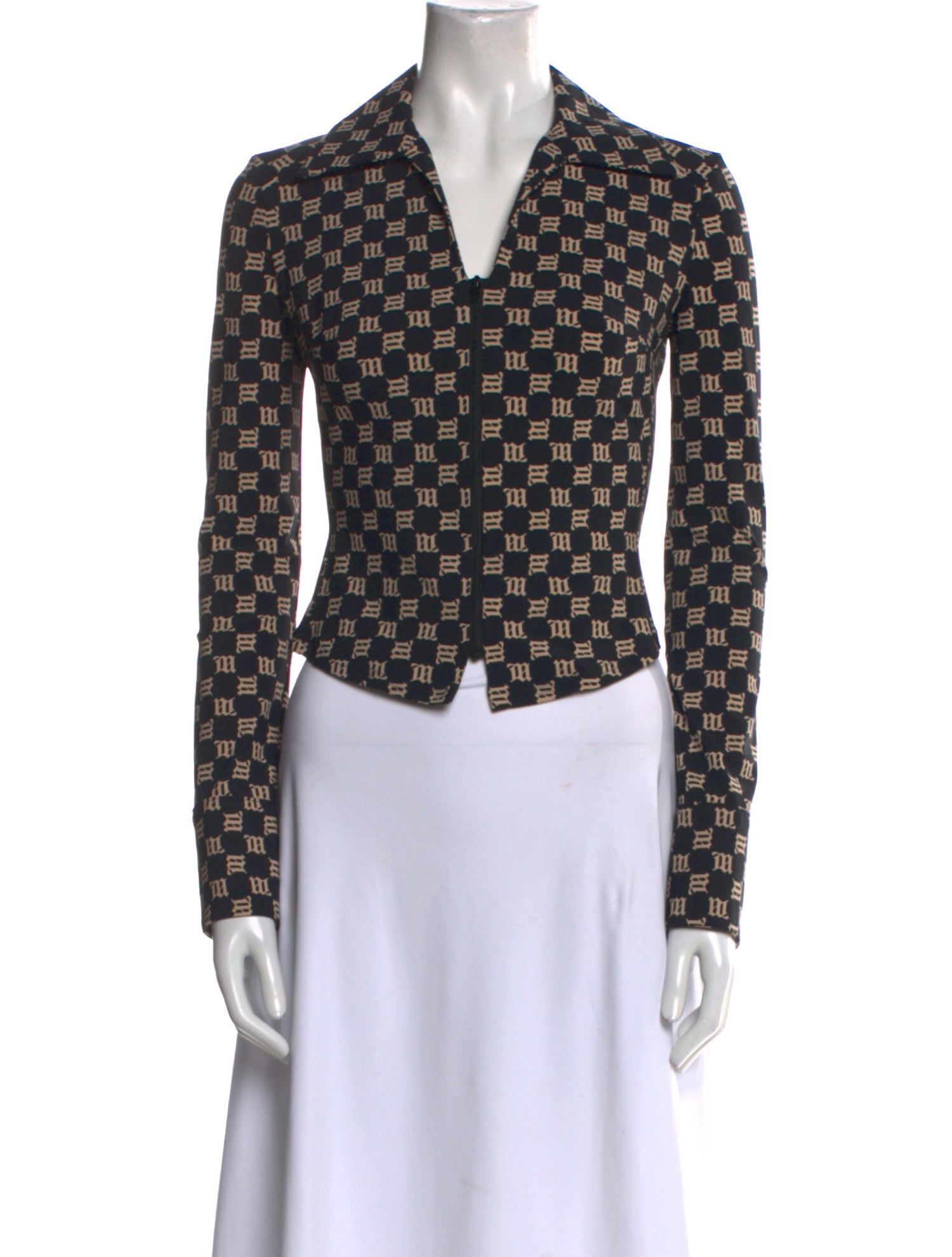 MISBHV Printed Long Sleeve Crop Top