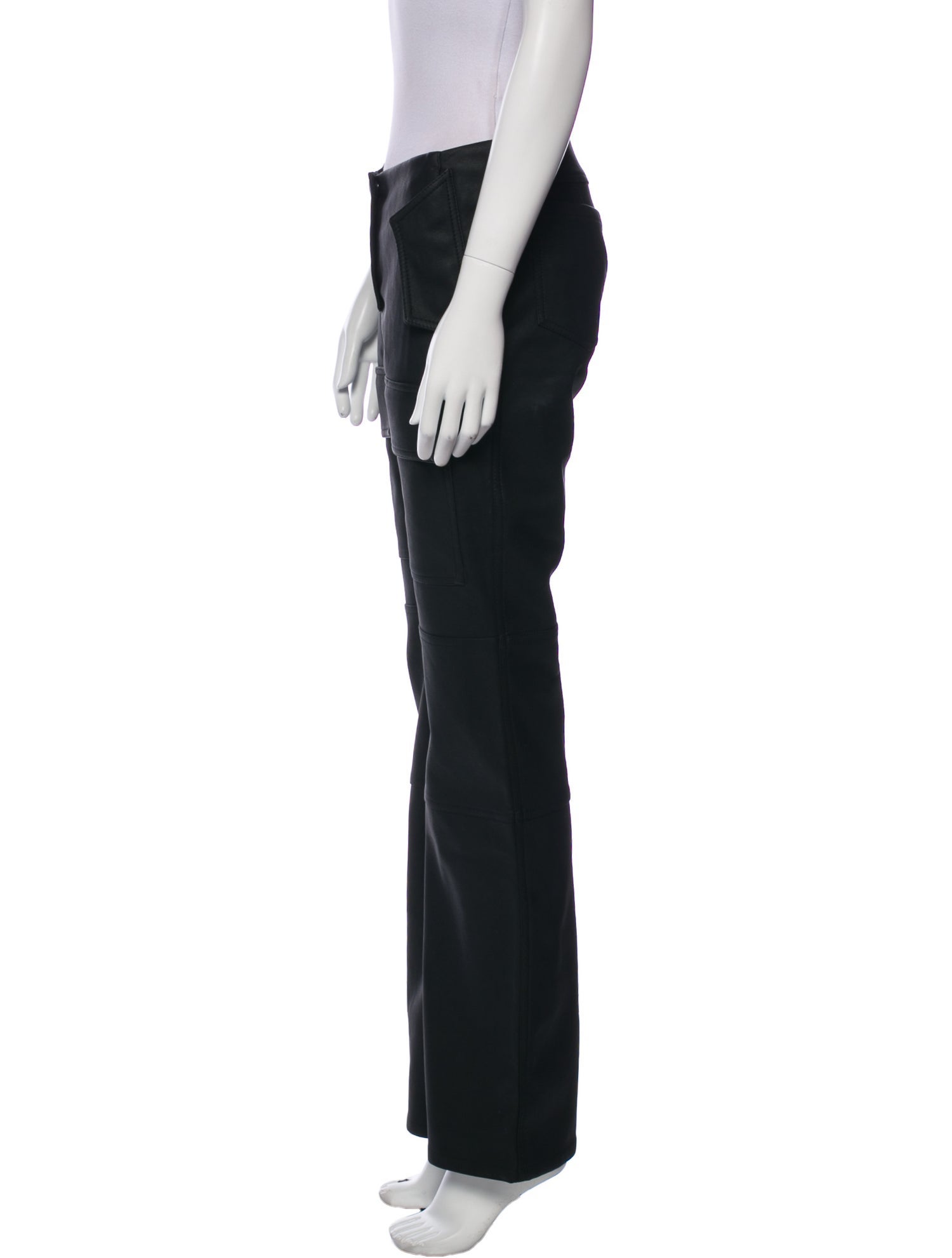 MISBHV Faux Leather Wide Leg Pants