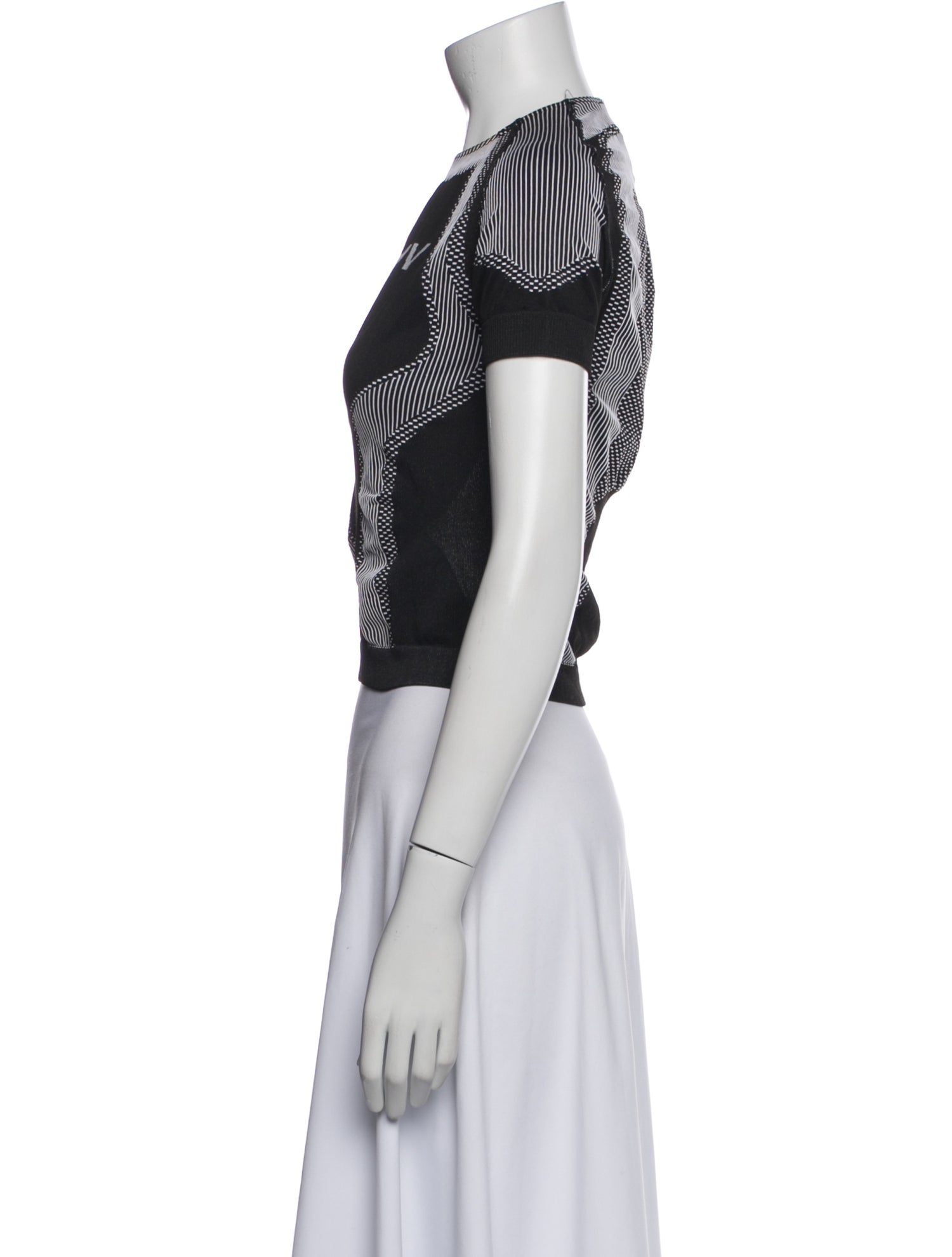 MISBHV Graphic Print Crew Neck Crop Top