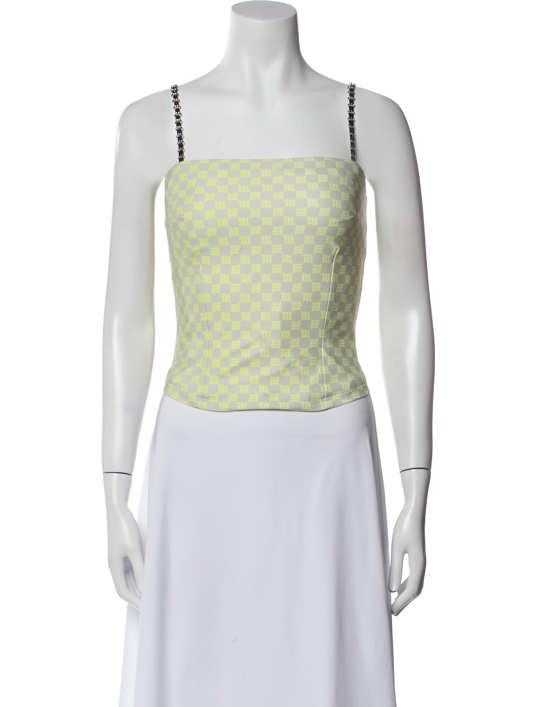 MISBHV Printed Square Neckline Crop Top