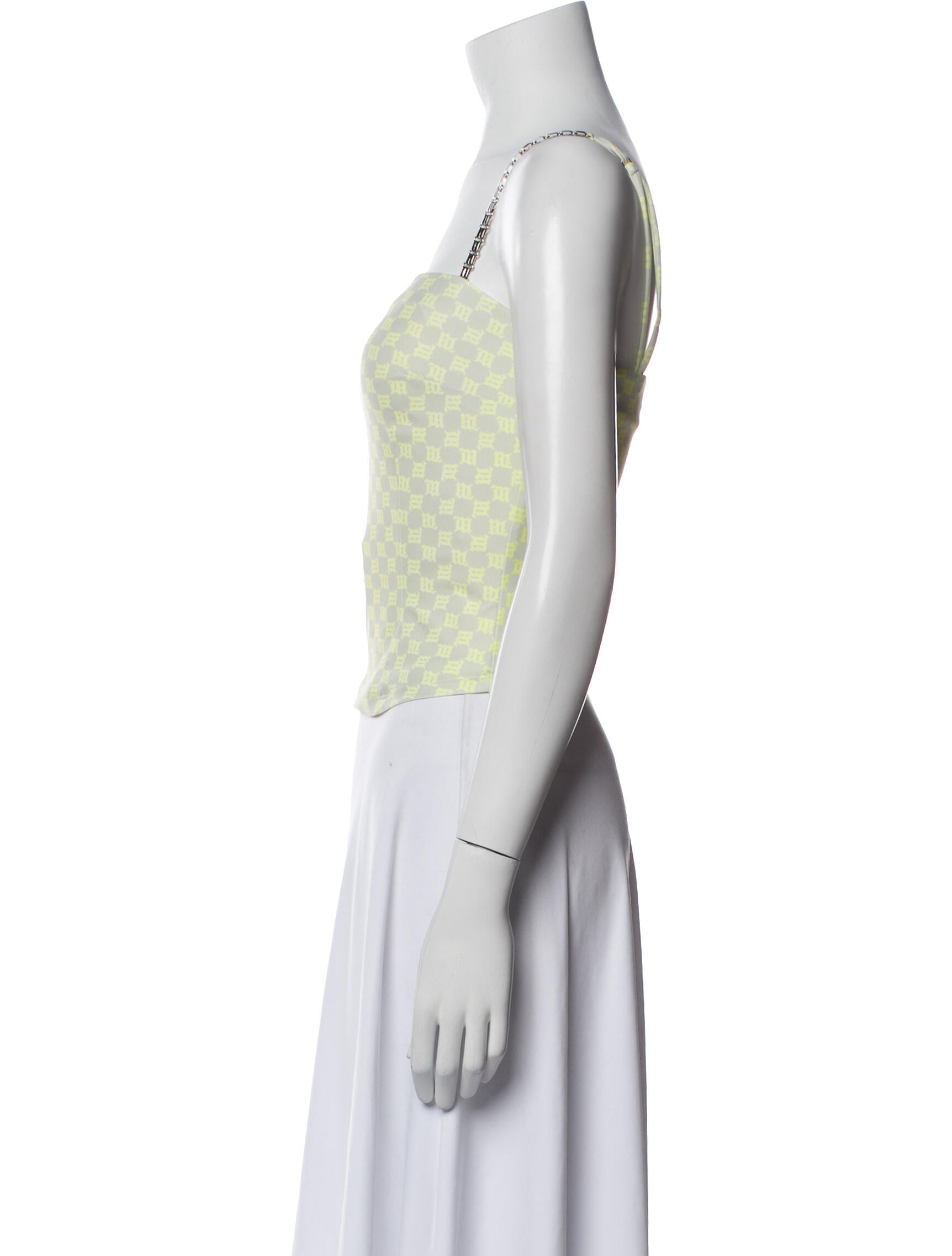 MISBHV Printed Square Neckline Crop Top