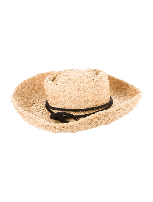 Kaminski Straw Wide Brim Hat Tan