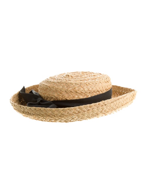 Kaminski Raffia Wide Brim Hat Tan