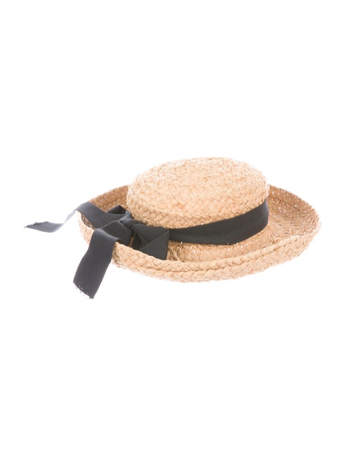 Kaminski Raffia Wide-Brim Hat Tan