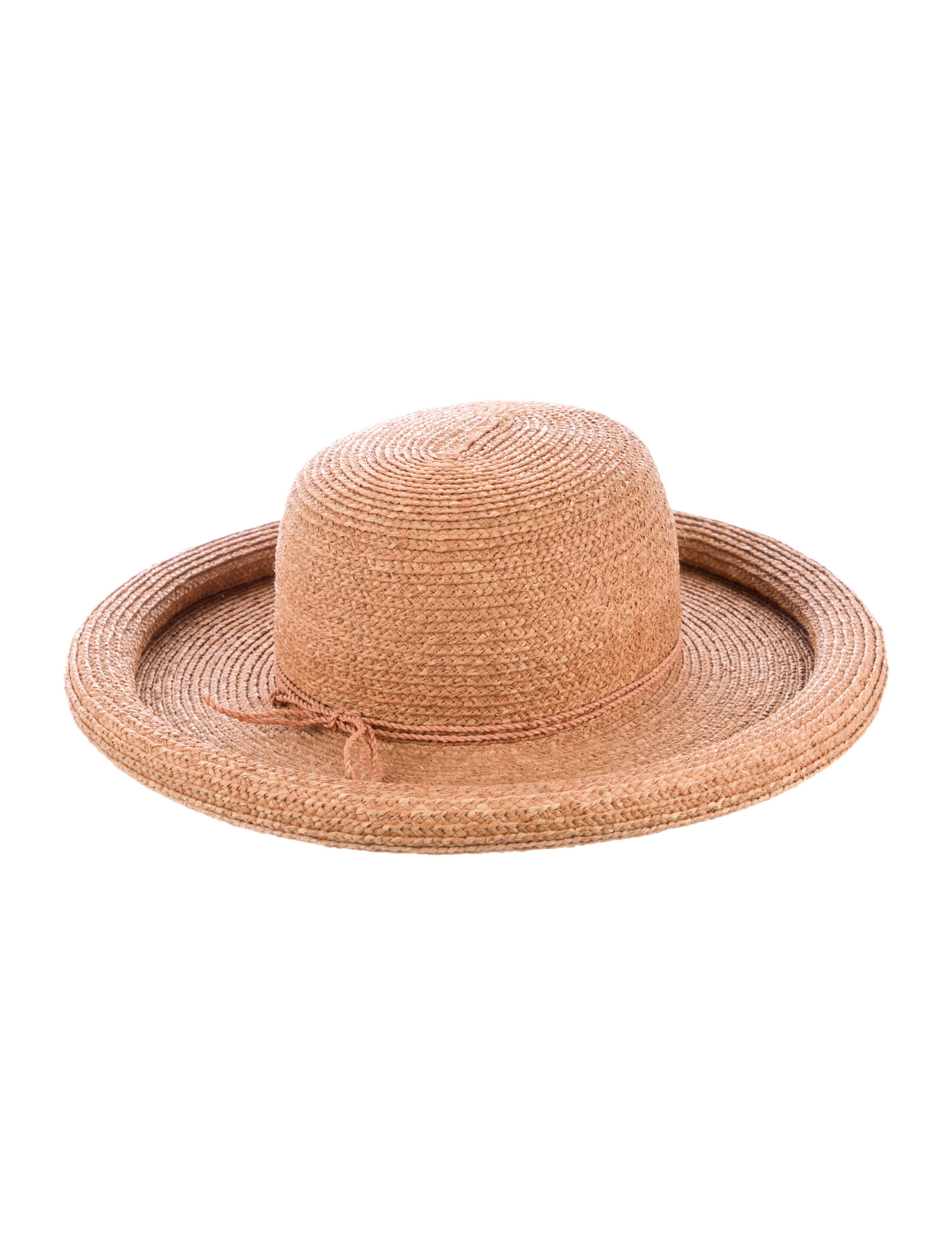 Kaminski Brown Raffia Sun Hat