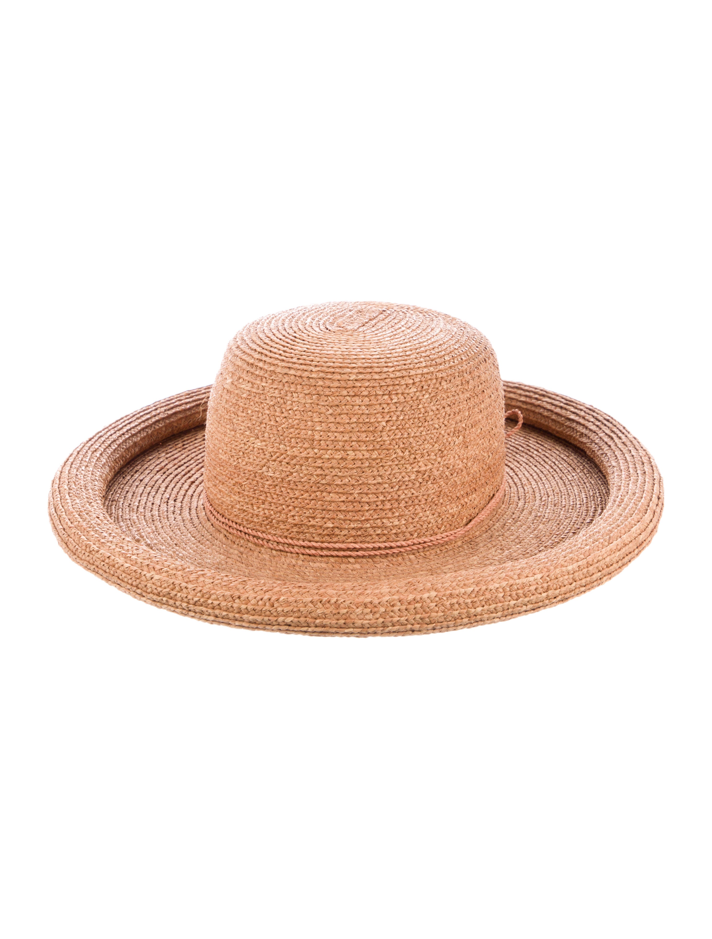 Kaminski Brown Raffia Sun Hat