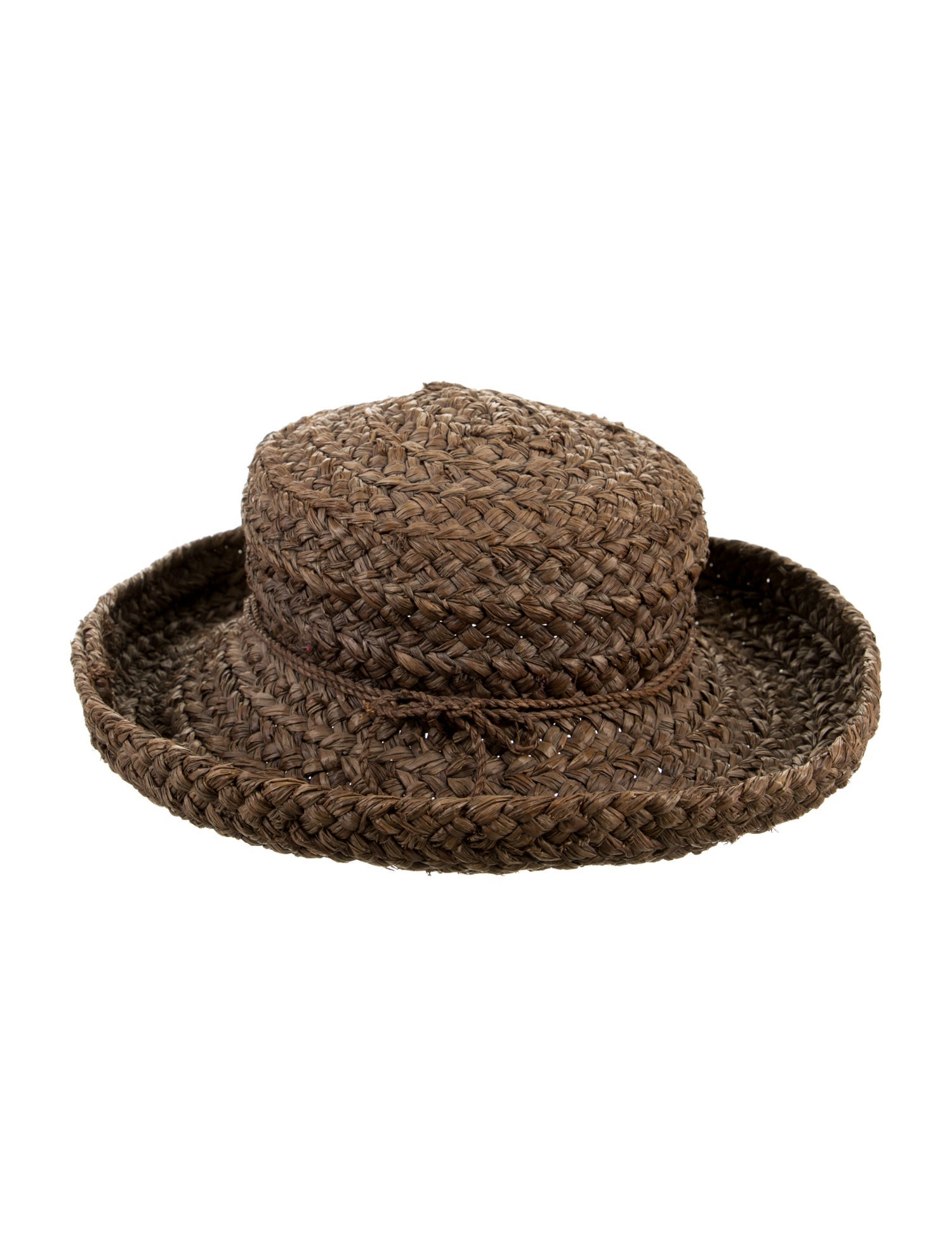 Kaminski brown raffia hat