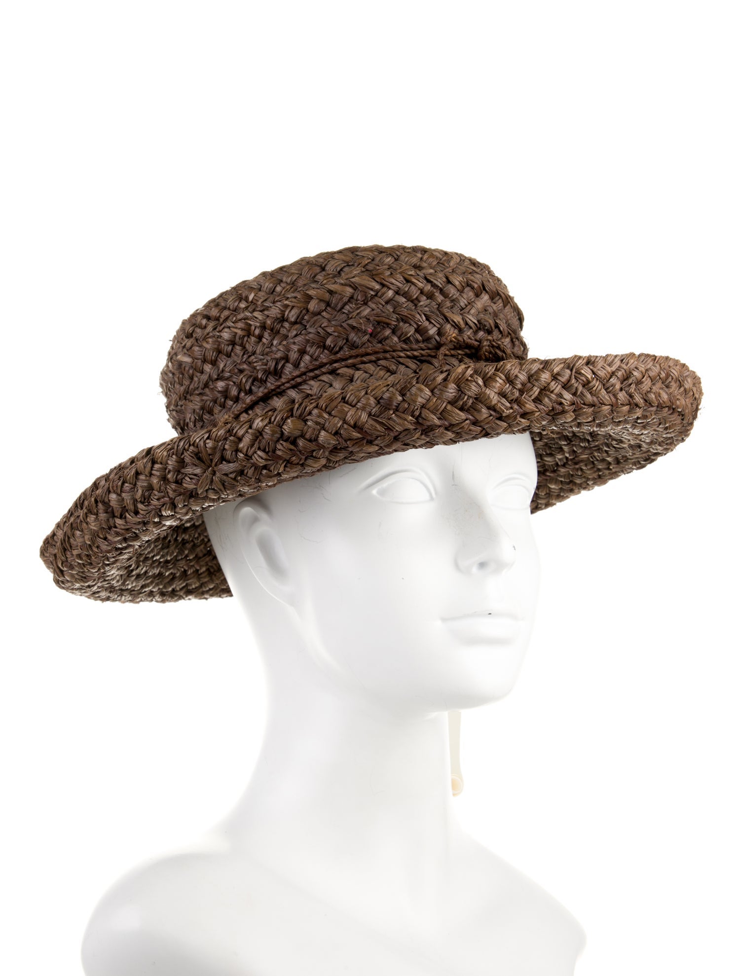 Kaminski brown raffia hat