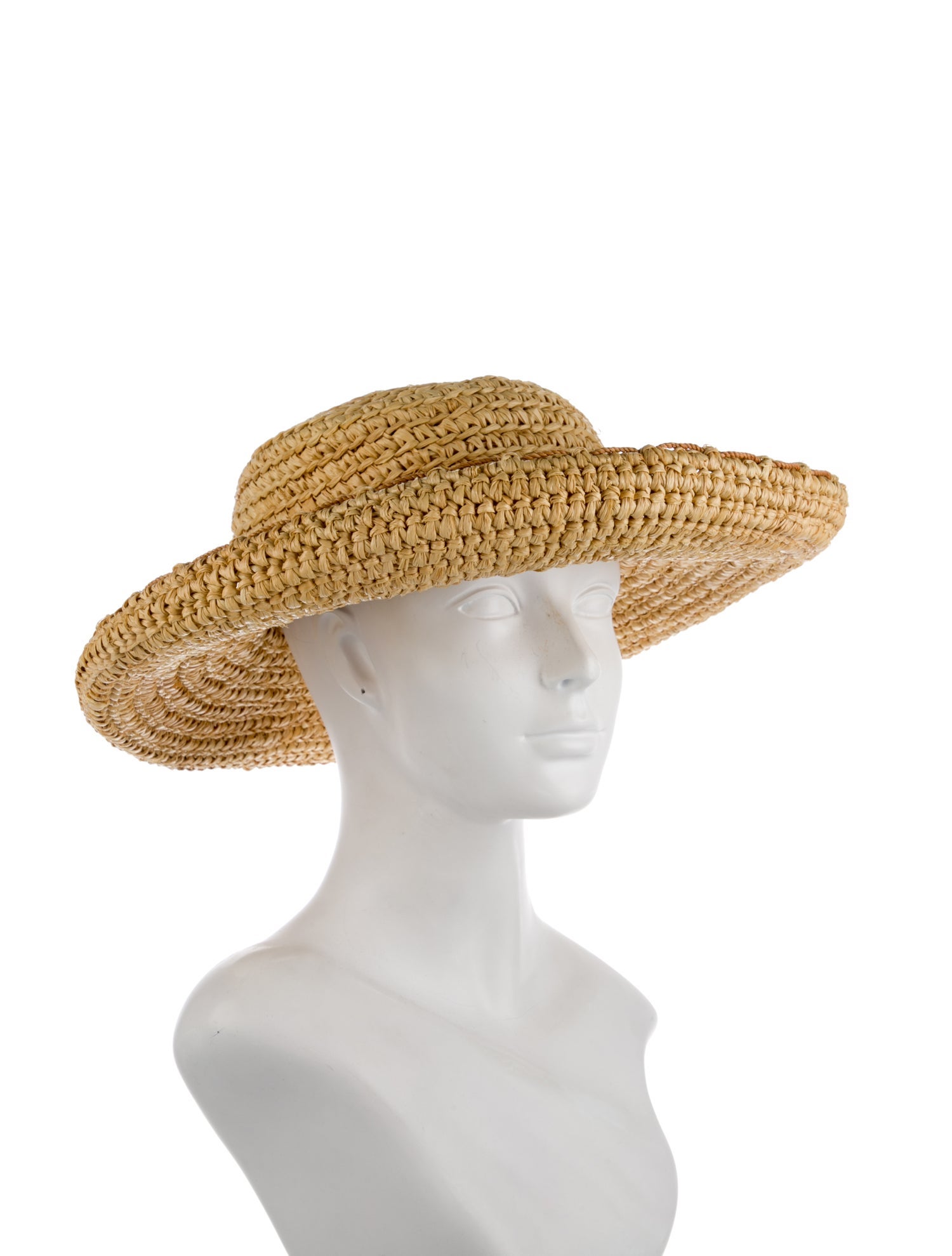 Kaminski Women's Raffia neutral sun hat
