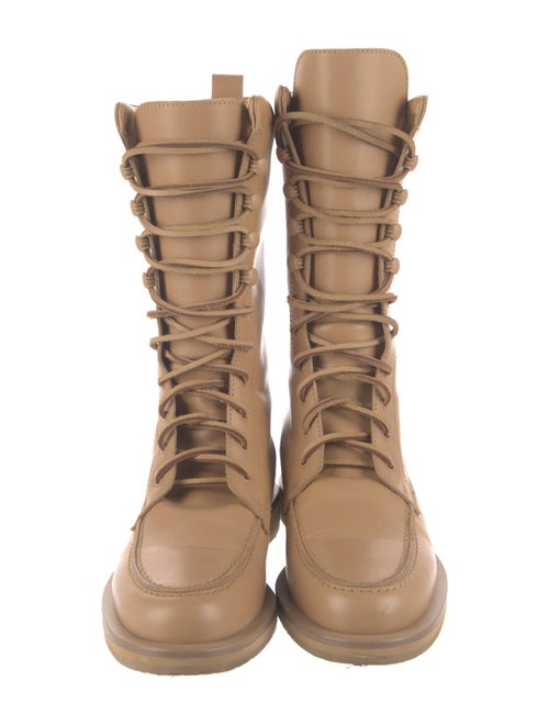 Karla Welch x Tamara Mellon Leather Lace-Up Boots
