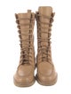 Karla Welch x Tamara Mellon Leather Lace-Up Boots
