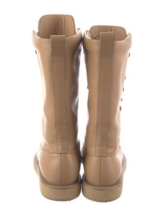 Karla Welch x Tamara Mellon Leather Lace-Up Boots