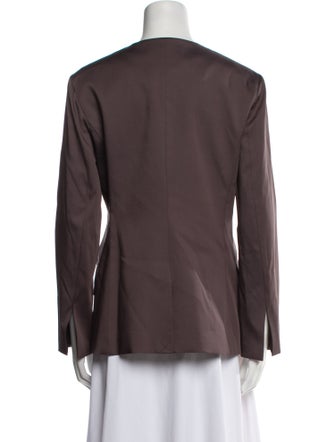Kallmeyer Crew Neck Long Sleeve Button-Up Top