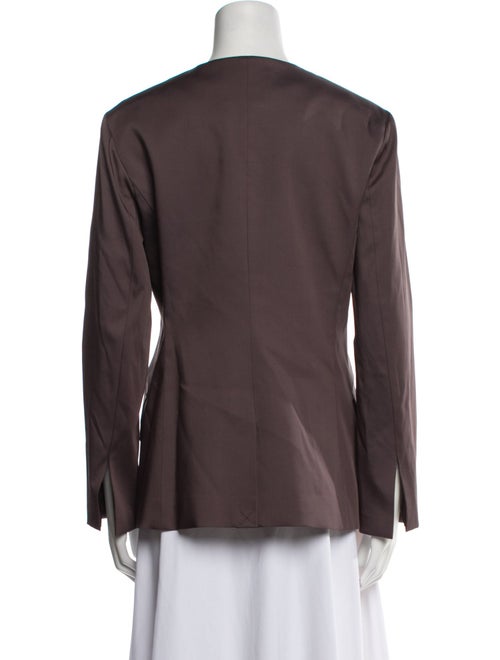 Kallmeyer Crew Neck Long Sleeve Button-Up Top