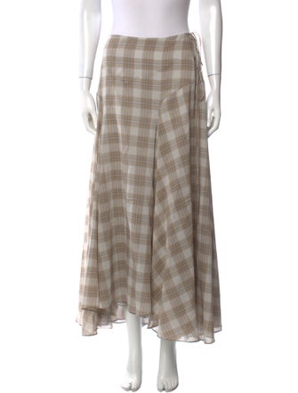 Kallmeyer Plaid Print Midi Length Skirt