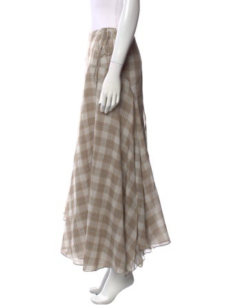 Kallmeyer Plaid Print Midi Length Skirt