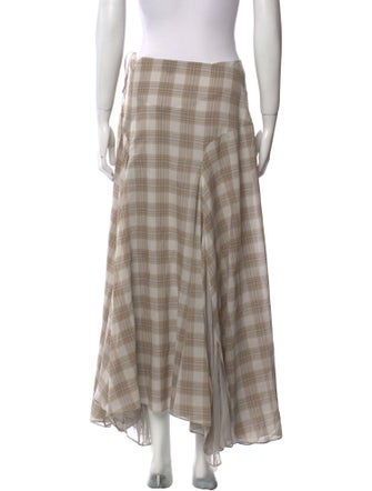 Kallmeyer Plaid Print Midi Length Skirt